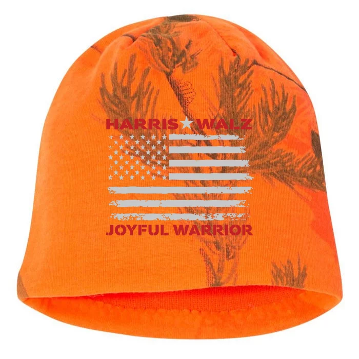 Harris Waltz Joyful Warrior Kamala Harris Tim Walz President Kati - Camo Knit Beanie