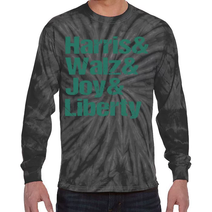 Harris Walz Joy Liberty Tie-Dye Long Sleeve Shirt