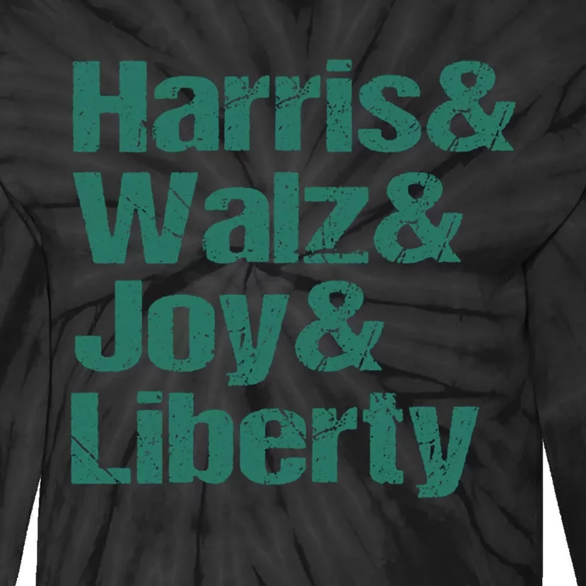 Harris Walz Joy Liberty Tie-Dye Long Sleeve Shirt