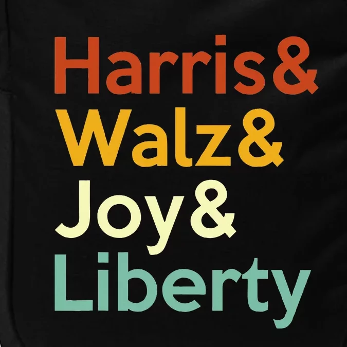 Harris Walz Joy Liberty Harris Waltz 2024 Impact Tech Backpack