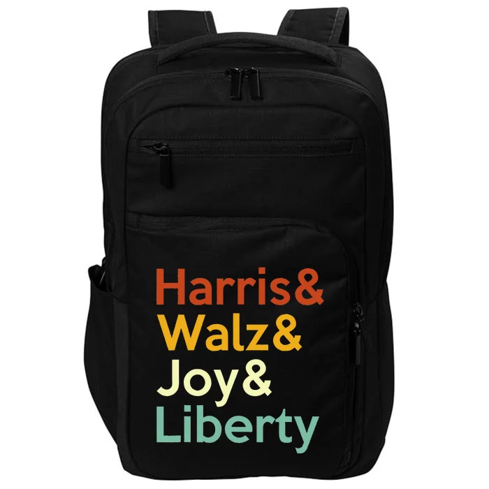 Harris Walz Joy Liberty Harris Waltz 2024 Impact Tech Backpack