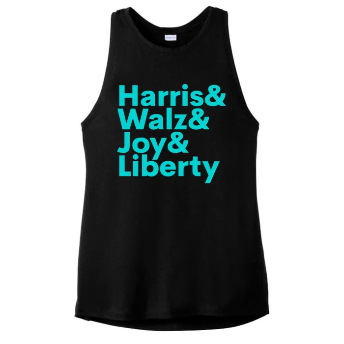 Harris Walz Joy Liberty Harris Walz Waltz 2024 Retro Ladies Tri-Blend Wicking Tank