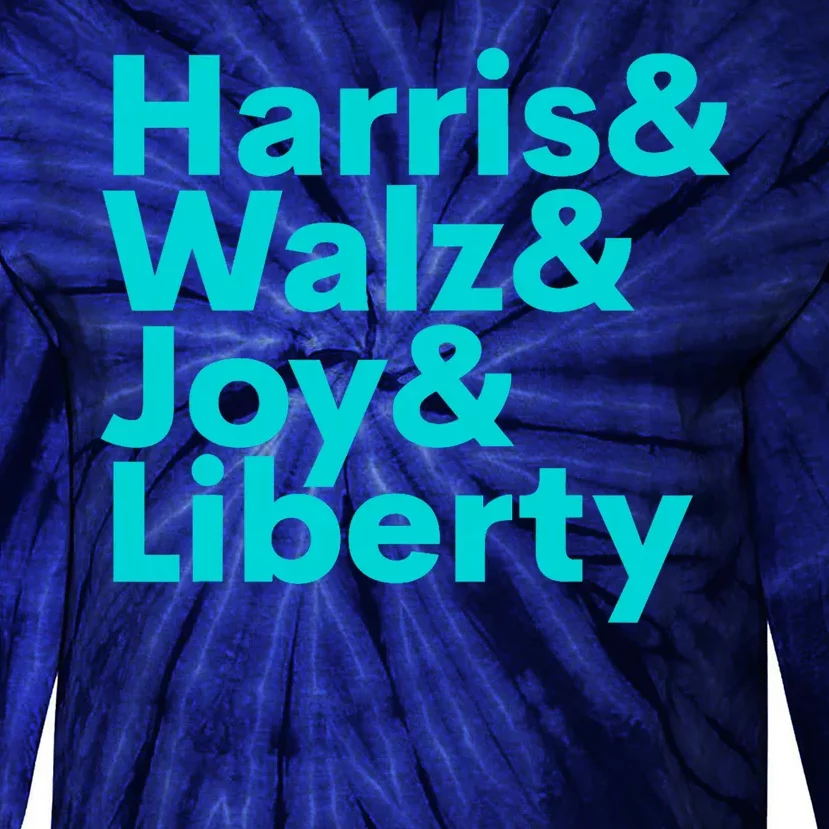 Harris Walz Joy Liberty Harris Walz Waltz 2024 Retro Tie-Dye Long Sleeve Shirt