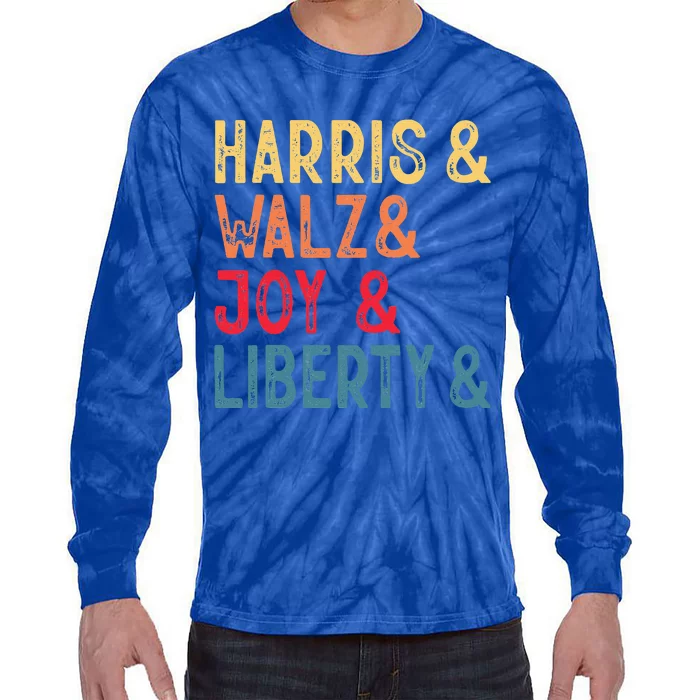 Harris Walz Joy Liberty Tie-Dye Long Sleeve Shirt