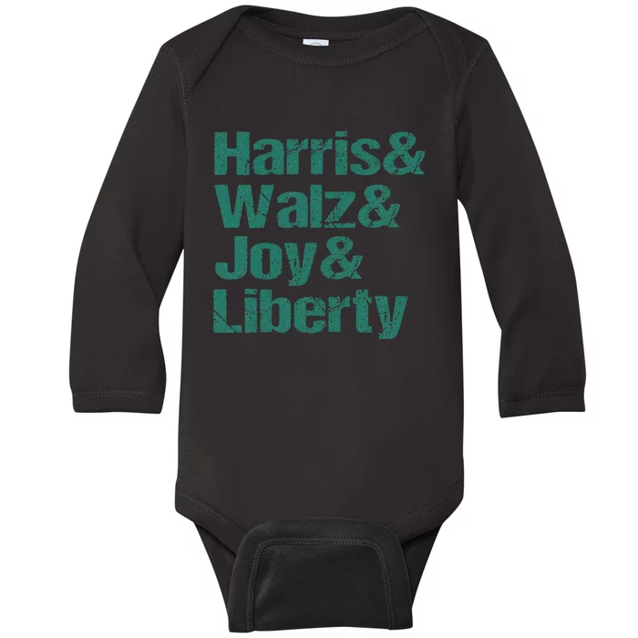 Harris Walz Joy Liberty Baby Long Sleeve Bodysuit