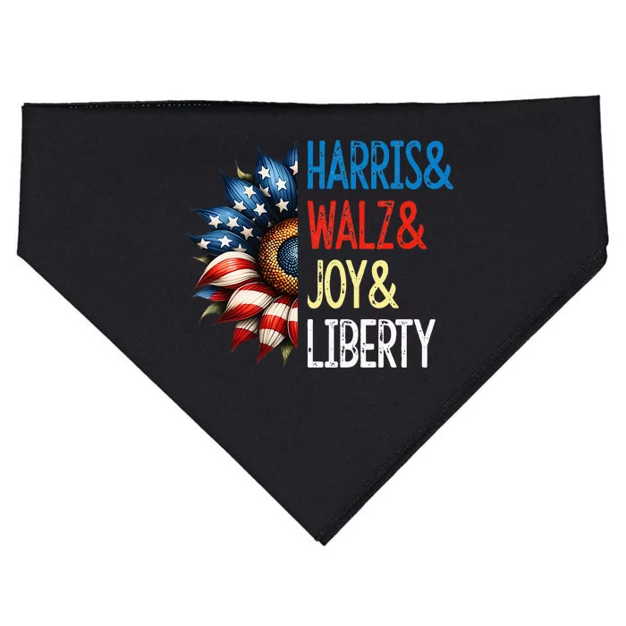 Harris Walz Joy Liberty Harris Waltz 2024 USA-Made Doggie Bandana