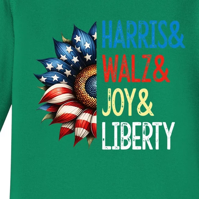 Harris Walz Joy Liberty Harris Waltz 2024 Baby Long Sleeve Bodysuit