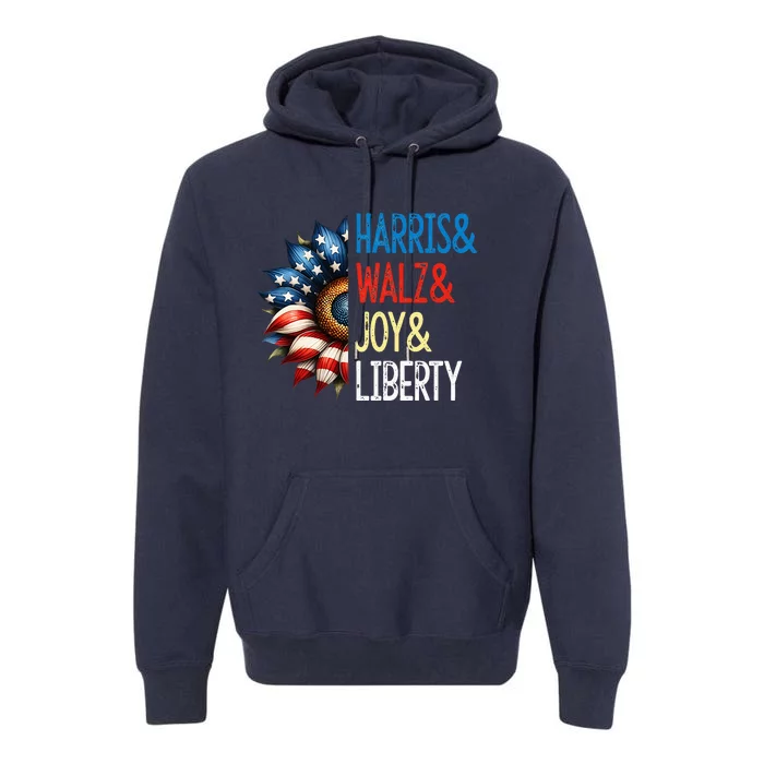 Harris Walz Joy Liberty Harris Waltz 2024 Premium Hoodie