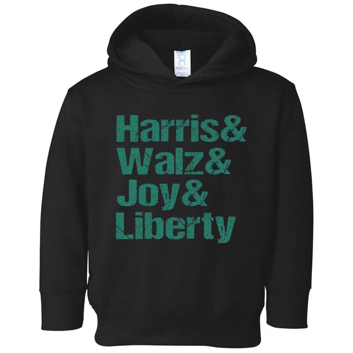 Harris Walz Joy Liberty Toddler Hoodie