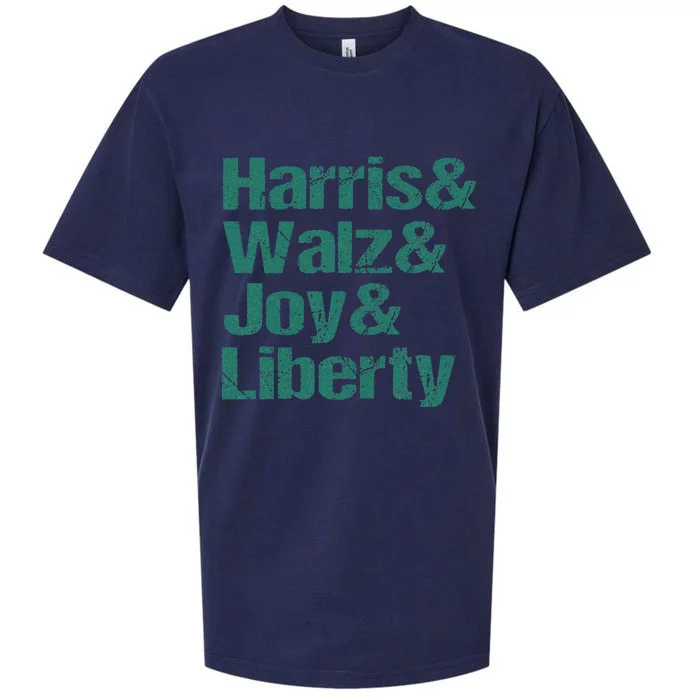 Harris Walz Joy Liberty Sueded Cloud Jersey T-Shirt