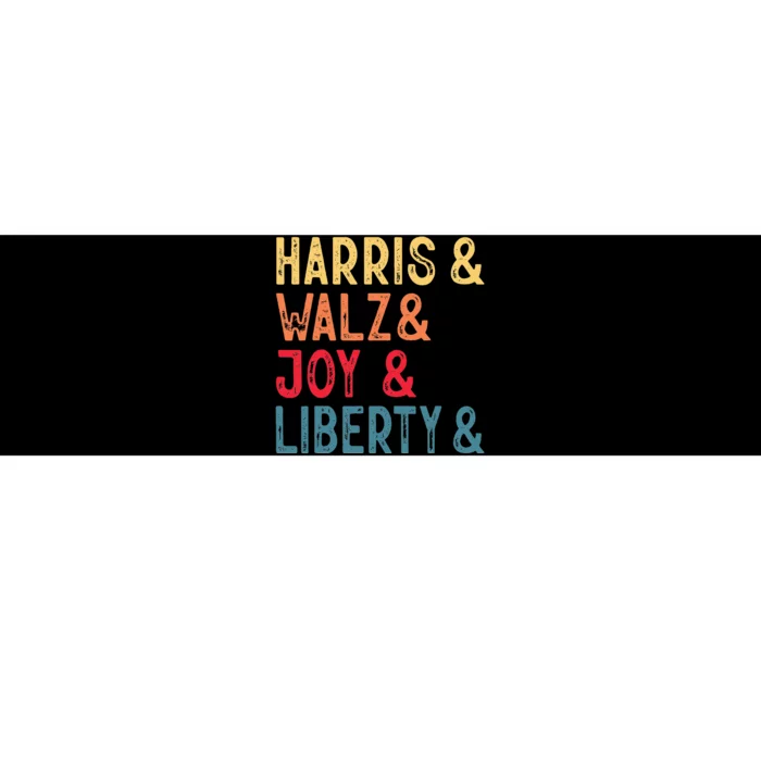 Harris Walz Joy Liberty Bumper Sticker