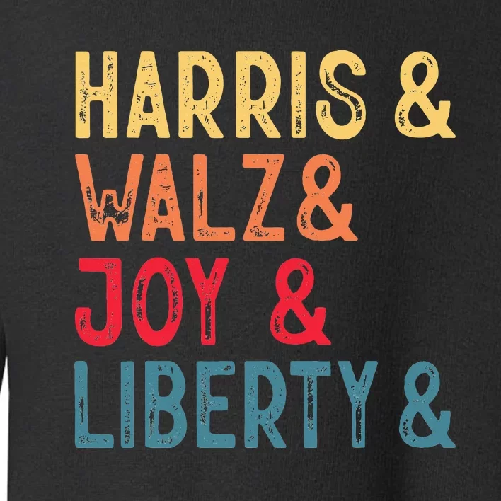 Harris Walz Joy Liberty Toddler Sweatshirt