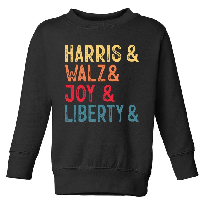 Harris Walz Joy Liberty Toddler Sweatshirt