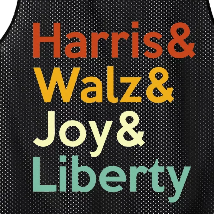 Harris Walz Joy Liberty Harris Waltz 2024 Mesh Reversible Basketball Jersey Tank