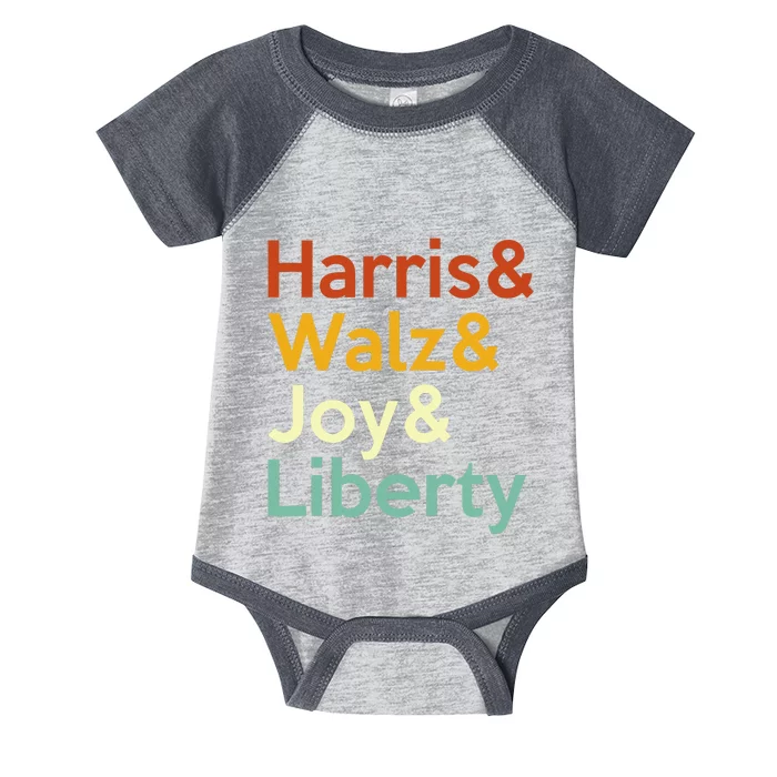 Harris Walz Joy Liberty Harris Waltz 2024 Infant Baby Jersey Bodysuit