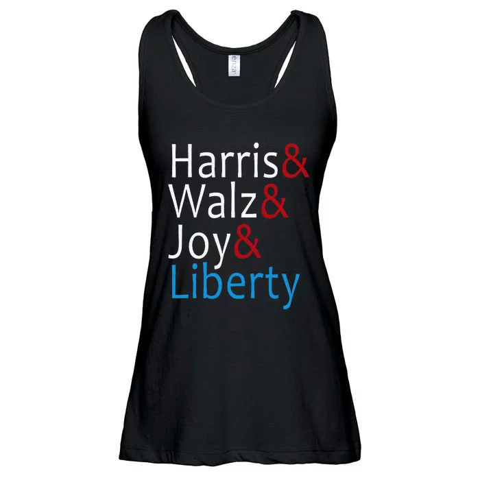 Harris Walz Joy Liberty Vote Kamala Harris President Ladies Essential Flowy Tank