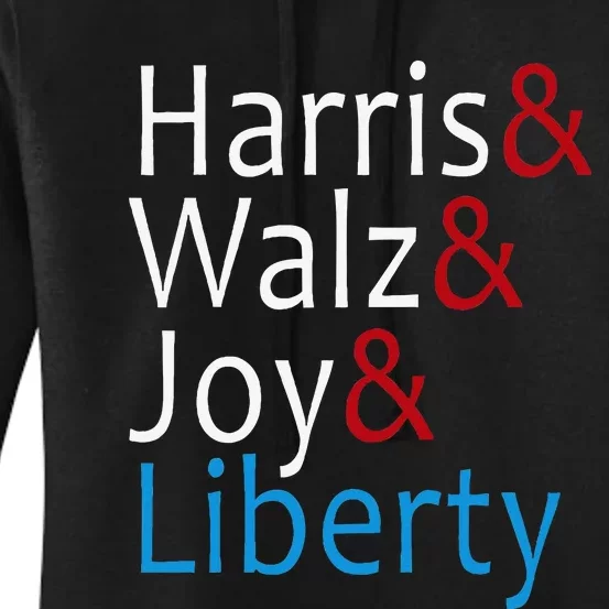 Harris Walz Joy Liberty Vote Kamala Harris President Women's Pullover Hoodie