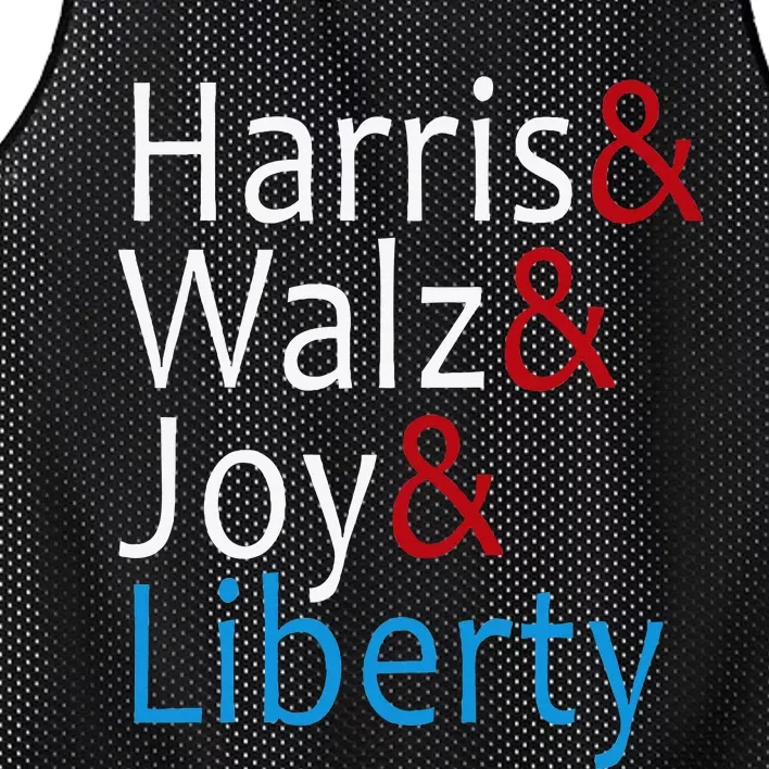 Harris Walz Joy Liberty Vote Kamala Harris President Mesh Reversible Basketball Jersey Tank