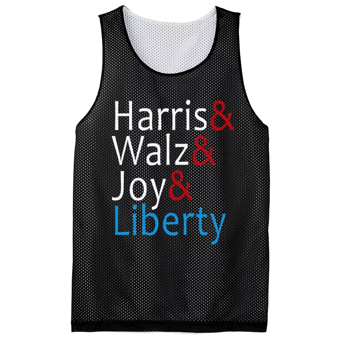 Harris Walz Joy Liberty Vote Kamala Harris President Mesh Reversible Basketball Jersey Tank