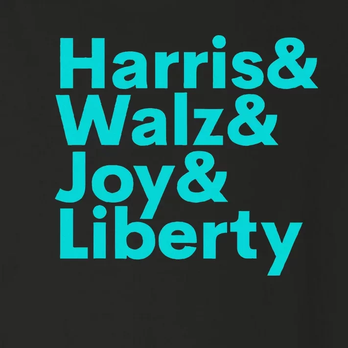 Harris Walz Joy Liberty Harris Walz Waltz 2024 Toddler Long Sleeve Shirt