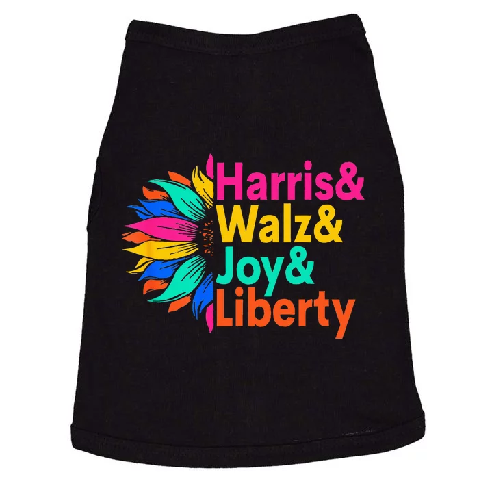 Harris Walz Joy Liberty Sunflower Harris Walz Waltz 2024 Doggie Tank