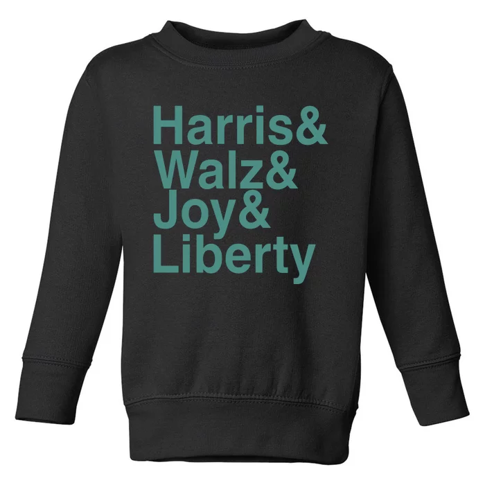 ‪Harris & Walz & Joy & Liberty Toddler Sweatshirt