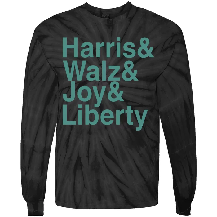 ‪Harris & Walz & Joy & Liberty Tie-Dye Long Sleeve Shirt