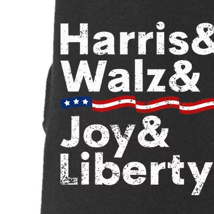 Harris Walz Joy Liberty Harris Walz Waltz 2024 Retro Doggie 3-End Fleece Hoodie