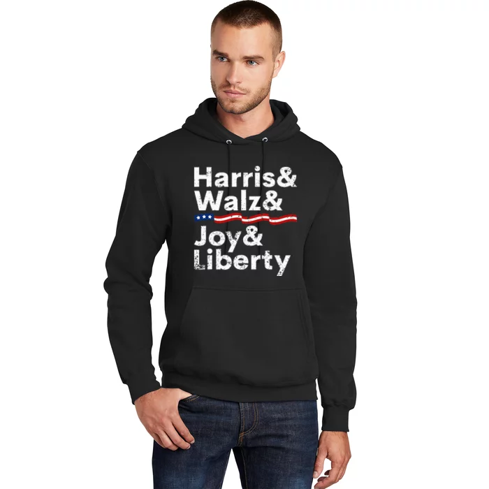 Harris Walz Joy Liberty Harris Walz Waltz 2024 Retro Hoodie