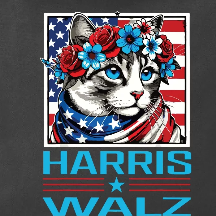 Harris Waltz Kamala Harris Tim Walz 2024 Vp Cat Ladies Flag Zip Tote Bag