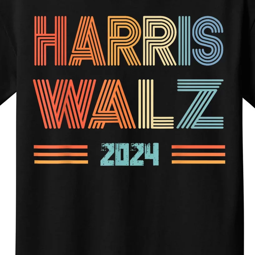 Harris Waltz Kamala Harris Walz 2024 Vp President 47th Tim Kids T-Shirt