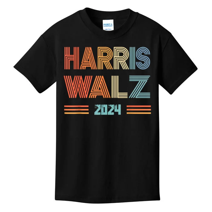 Harris Waltz Kamala Harris Walz 2024 Vp President 47th Tim Kids T-Shirt