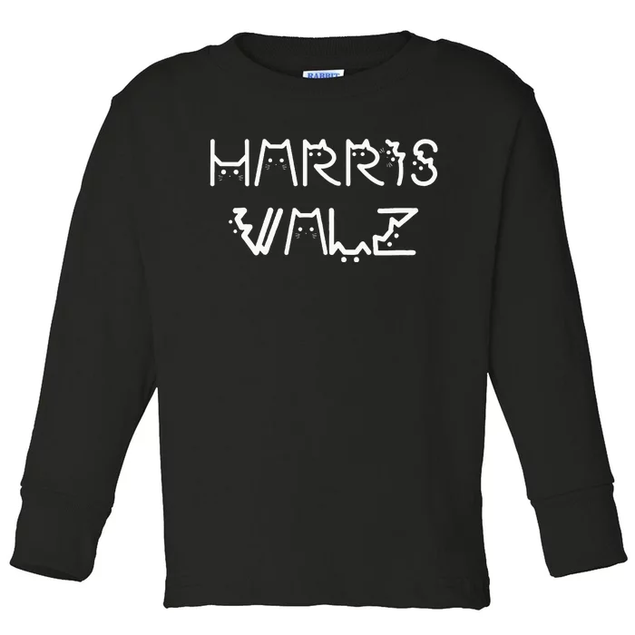 Harris Walz Kamala Tim Democratic Vp President Toddler Long Sleeve Shirt