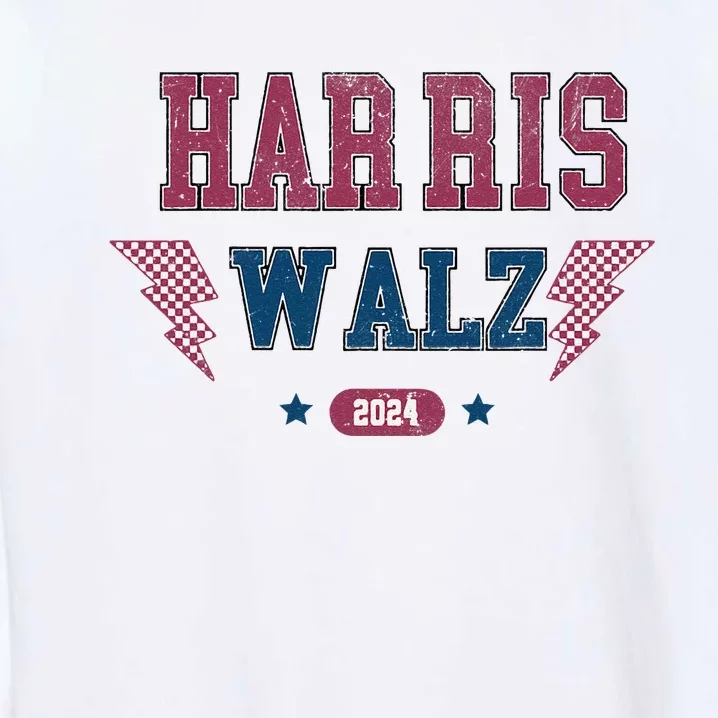 Harris Walz Kamala Harris Tim Walz Election 2024 Garment-Dyed Sweatshirt