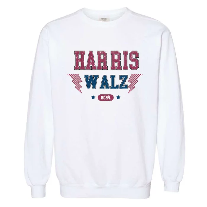 Harris Walz Kamala Harris Tim Walz Election 2024 Garment-Dyed Sweatshirt