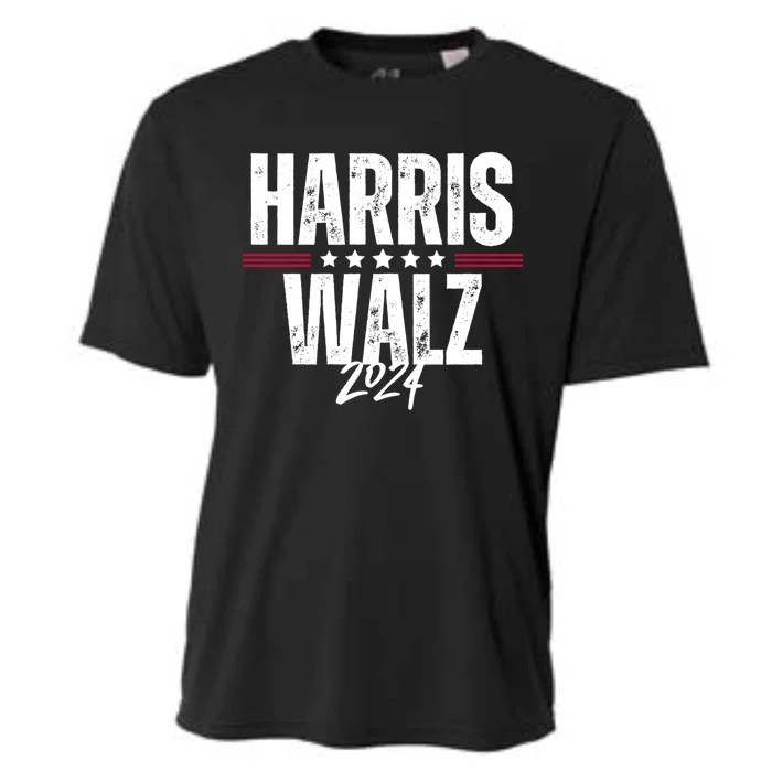 Harris Walz Kamala Harris 2024 Tim Walz Usa Flag Cooling Performance Crew T-Shirt