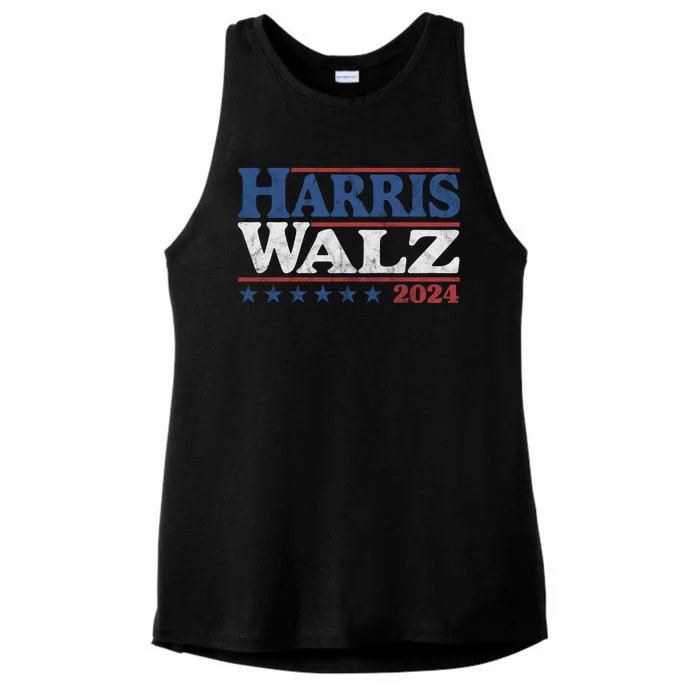 Harris Waltz Kamala Harris Tim Waltz 2024 Vintage Election Ladies Tri-Blend Wicking Tank