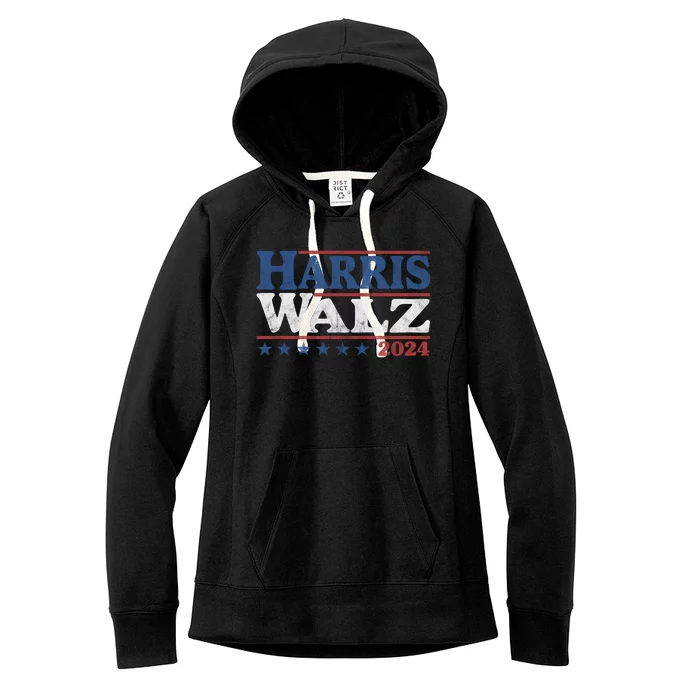 Harris Waltz Kamala Harris Tim Waltz 2024 Vintage Election Women's Fleece Hoodie