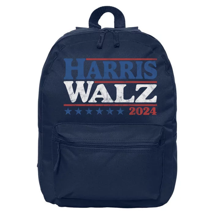 Harris Waltz Kamala Harris Tim Waltz 2024 Vintage Election 16 in Basic Backpack