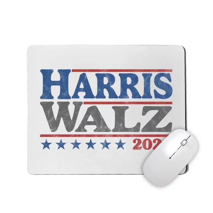 Harris Waltz Kamala Harris Tim Waltz 2024 Vintage Election Mousepad