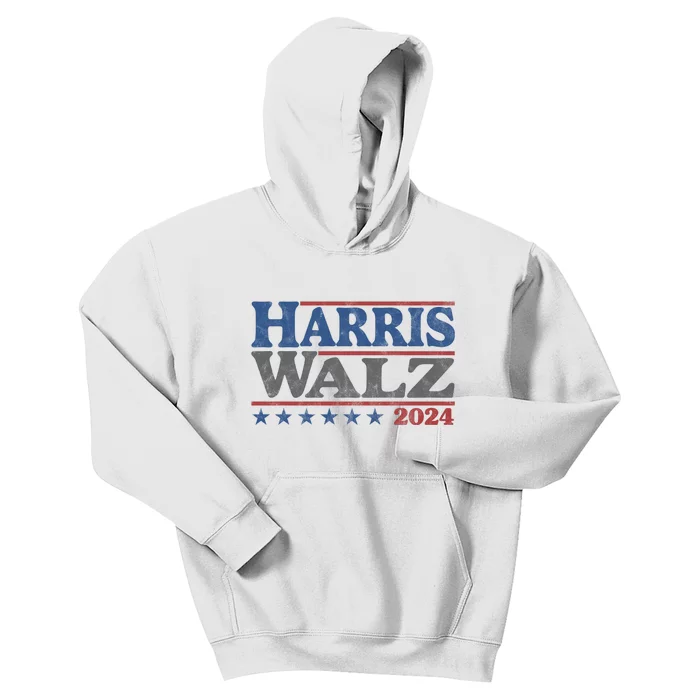 Harris Waltz Kamala Harris Tim Waltz 2024 Vintage Election Kids Hoodie