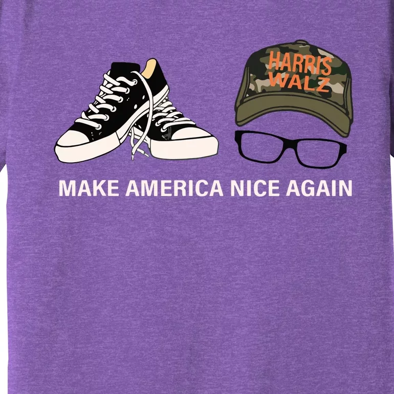 Harris Walz Kamal Make America Nice Again Kamala Rally Premium T-Shirt