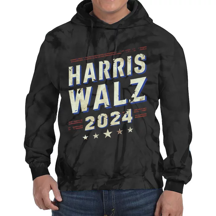 Harris Waltz Kamala 2024 Vintage Tie Dye Hoodie