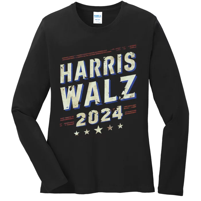 Harris Waltz Kamala 2024 Vintage Ladies Long Sleeve Shirt