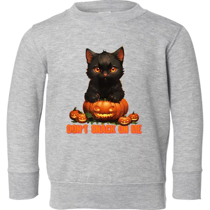 Harris Walz Kamala 2024 Support DonT Snack On Me Cat Toddler Sweatshirt