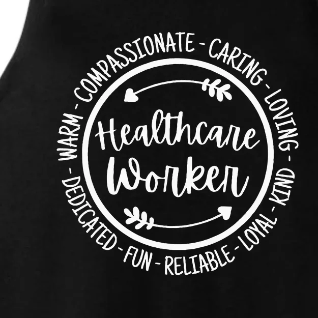 Healthcare Worker Life Essential Health Care Appreciation Ladies Tri-Blend Wicking Tank