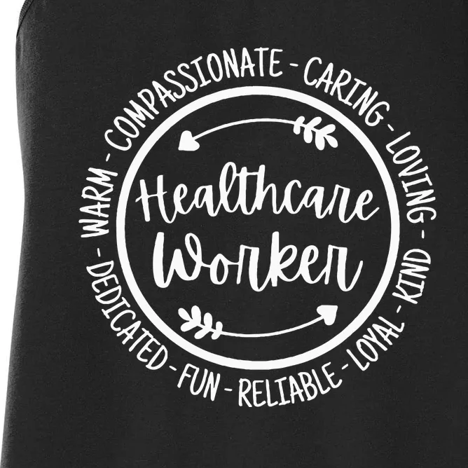 Healthcare Worker Life Essential Health Care Appreciation Women's Racerback Tank