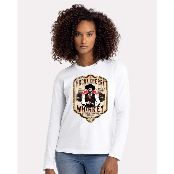 Huckleberry Whiskey Label Womens Cotton Relaxed Long Sleeve T-Shirt