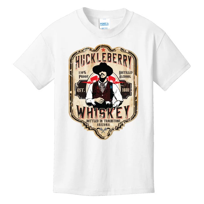 Huckleberry Whiskey Label Kids T-Shirt