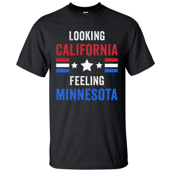 Harris Walz Looking California Feeling Minnesota Tall T-Shirt